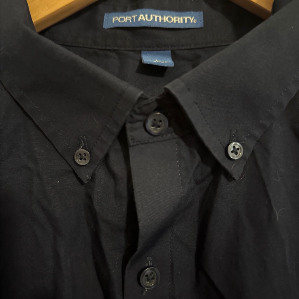 Three Port Authority Women’s Work Shirts Navy Uniform Top— L and XL NWOT